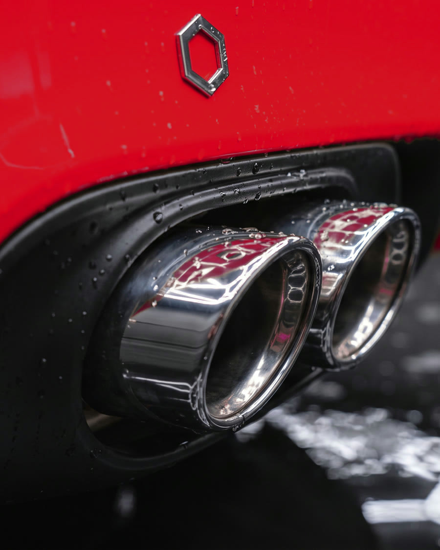 Polished exhaust tips